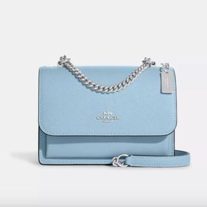 Coach Klare mini crossbody shoulder bag, waterfall blue, silver hardware, C9949